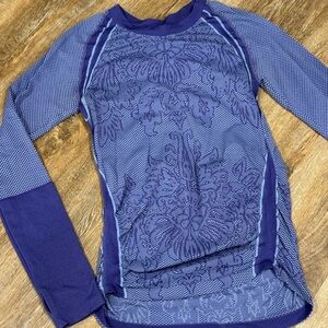 climawear Purple Patterned Long Sleeve Top